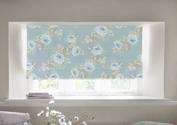 Shabby Chic by Rachel Ashwell Royal Bouquet, Blue - Roman Blind - Image 3